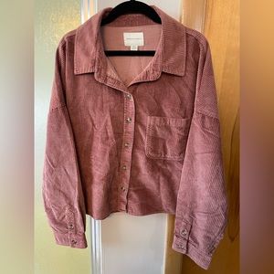American Eagle button down corduroy shacket, size M.